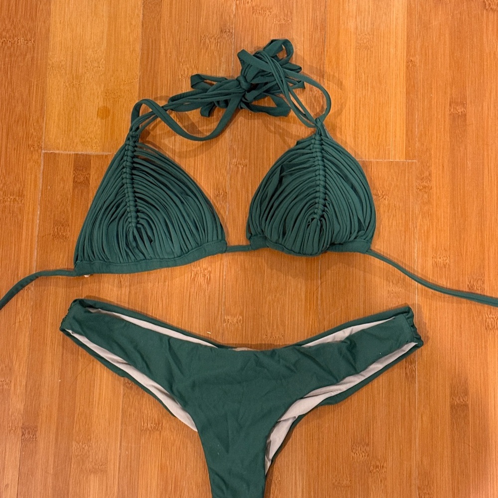 Pilyq Deep Green Bikini Set